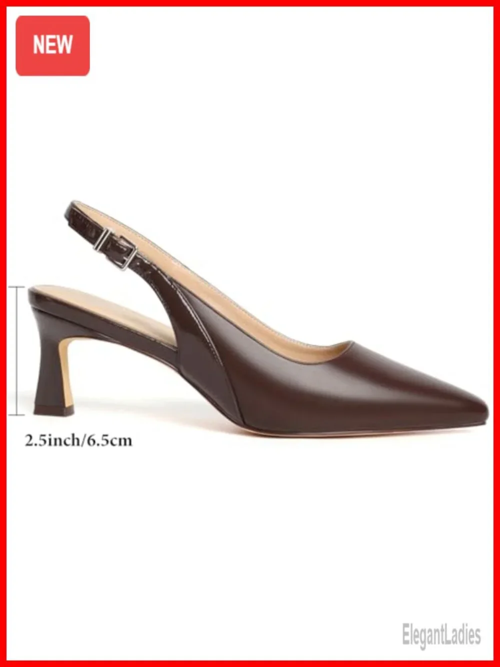 Kitten Heels Slingback Pointed Closed Toe Women's Pumps Wedding Party Commuting